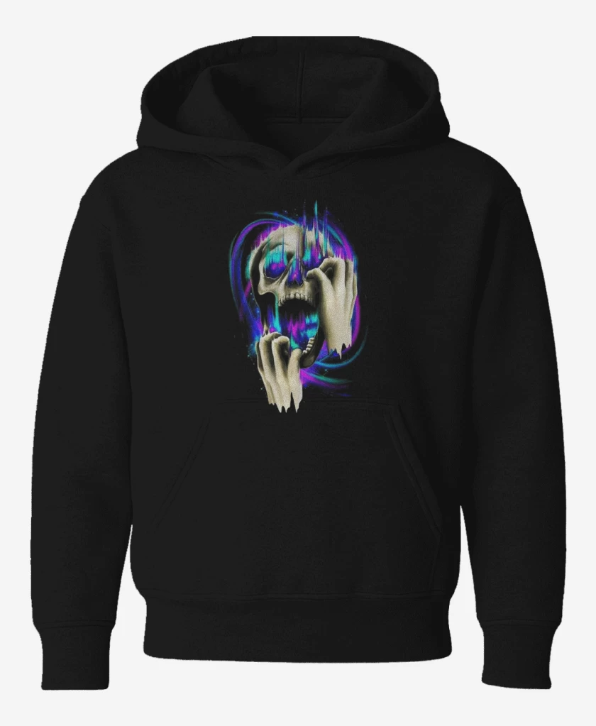 Poleron de niño Negro de Galaxia Skull
