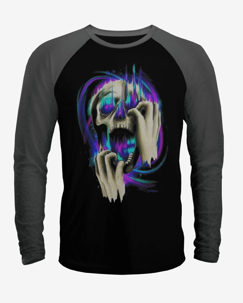 Polera Raglan Galaxia Skull
