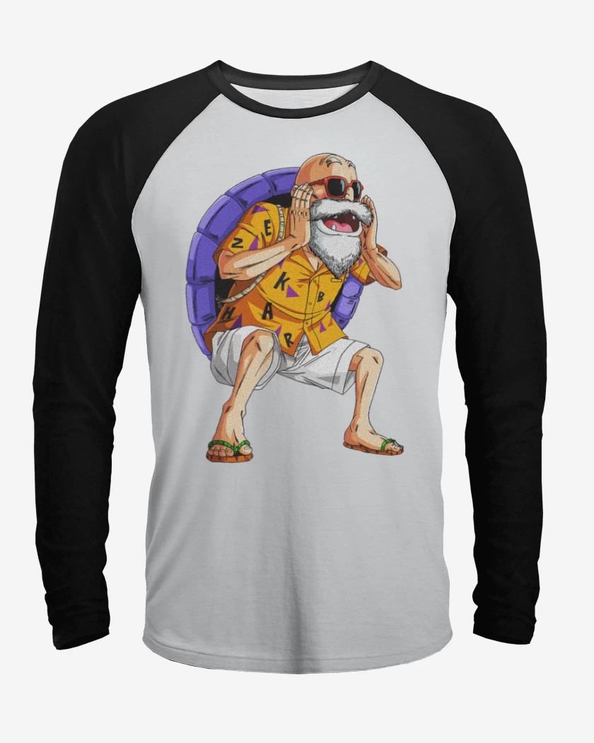 Polera Raglan Blanco / Negro de Roshi 