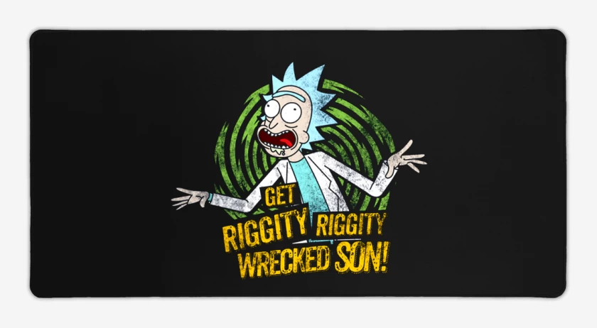 Mouse pad Gamer Negro de get riggity riggity wrecked son