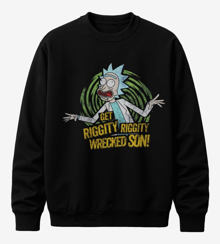 Poleron polo Negro de get riggity riggity wrecked son