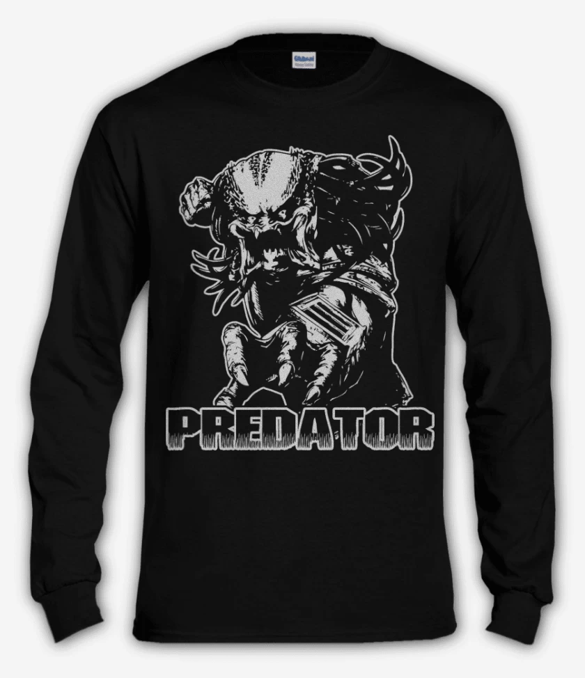 Polera manga larga Negro de Predator 2