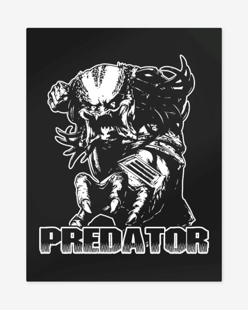 Print metalico Negro de Predator 2