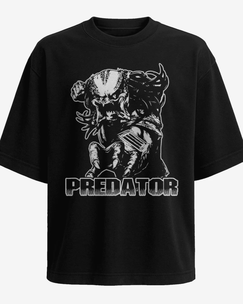 Polera Oversize Negro de Predator 2