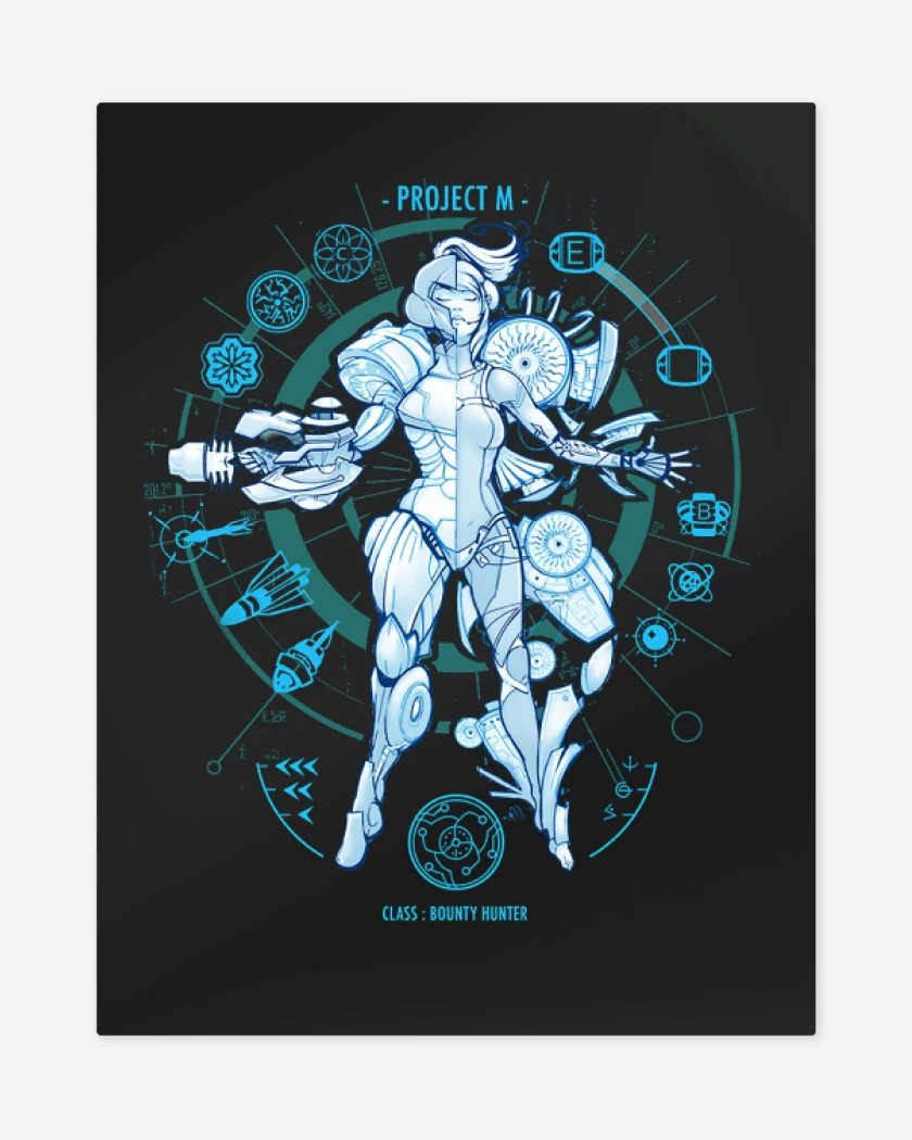 Print metalico Negro de project m