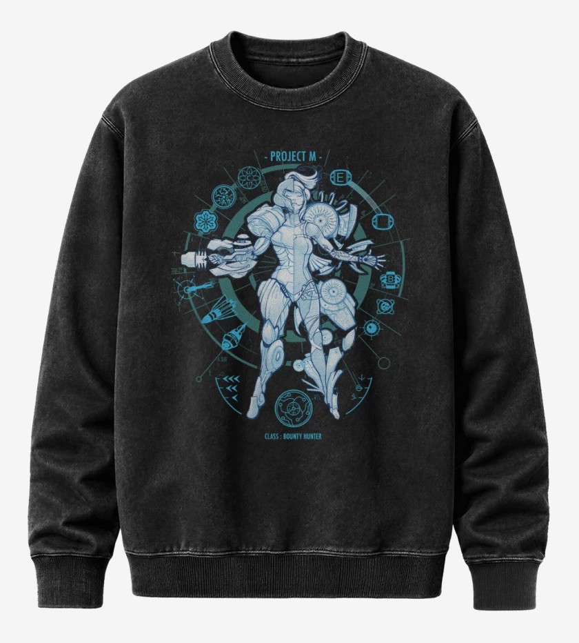 Poleron Polo Acid Wash Negro de project m