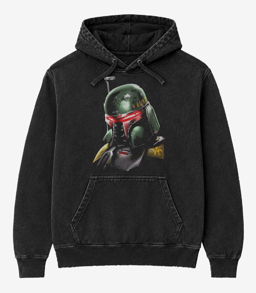Poleron Canguro Acid Wash Negro de fet 3