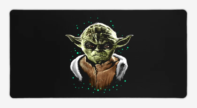 Mouse pad Gamer Negro de Yoda full color