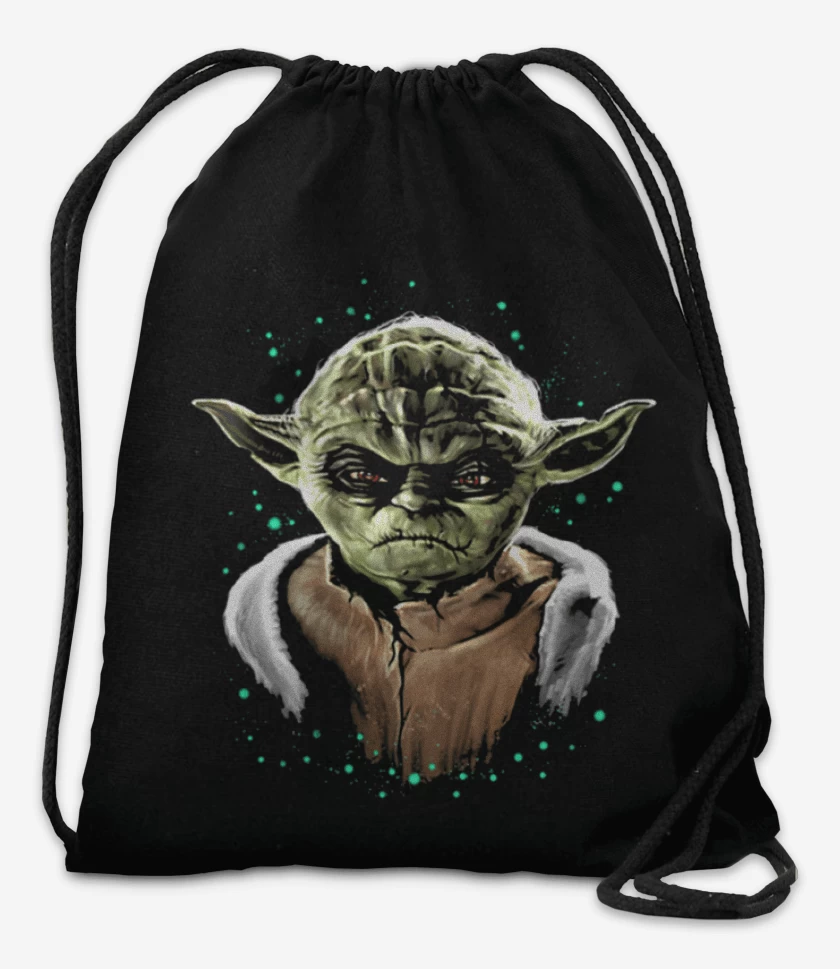 Mochila Negro de Yoda full color