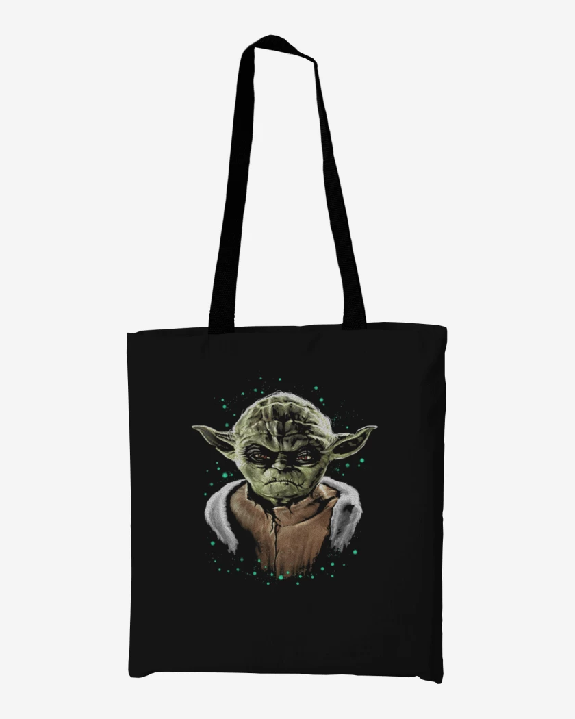 Totebag Negro de Yoda full color