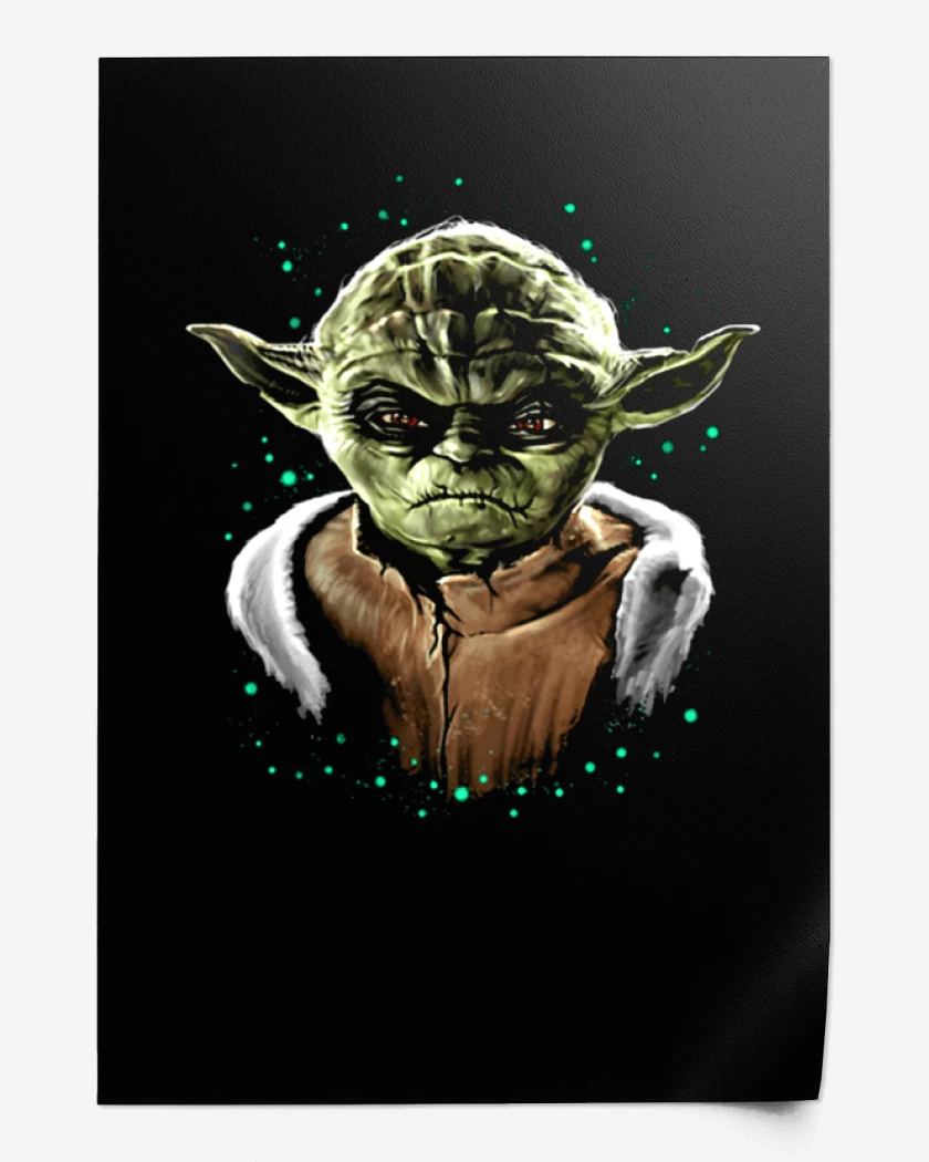 Print Negro de Yoda full color
