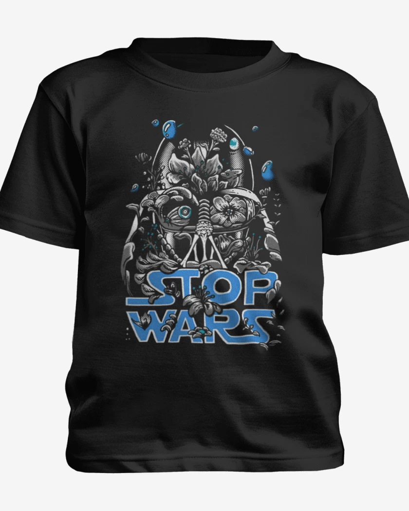 Polera de niño Negro de Stop Wars 2
