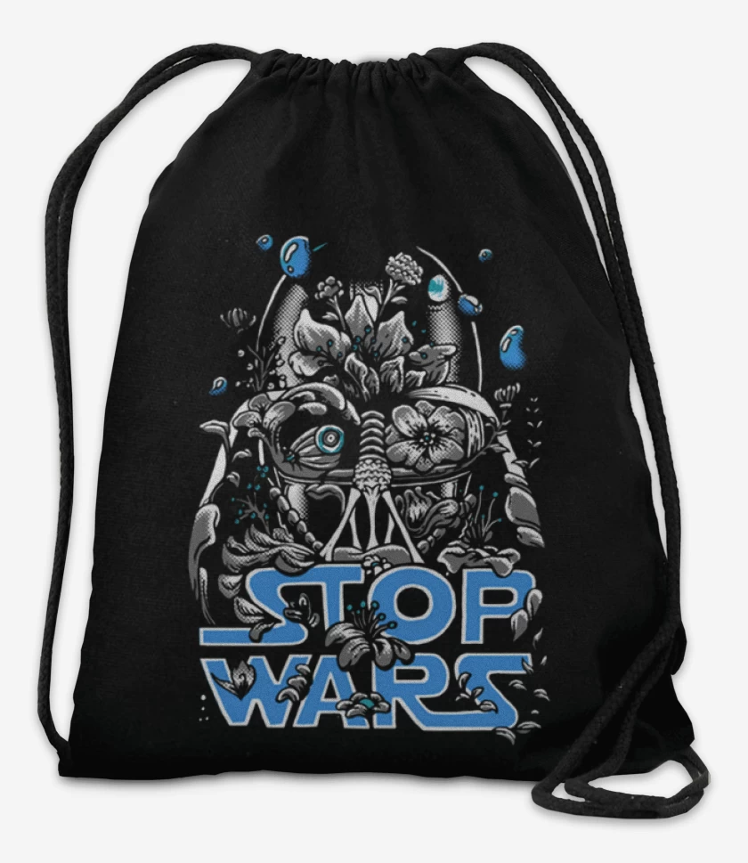 Mochila Negro de Stop Wars 2