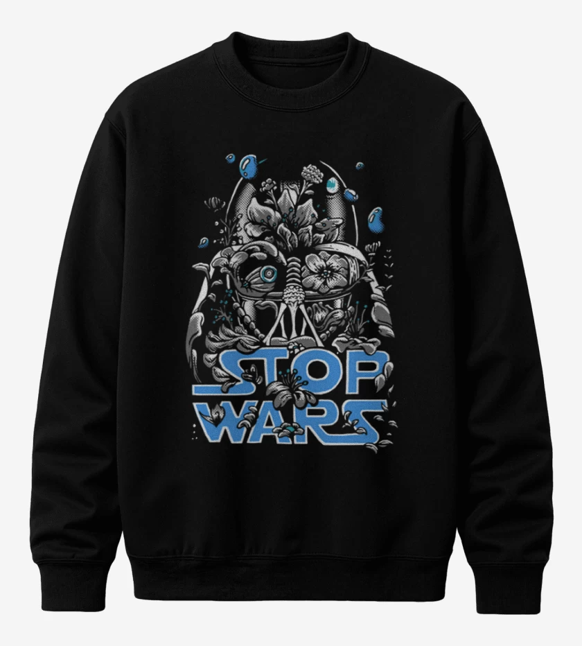 Poleron polo Negro de Stop Wars 2