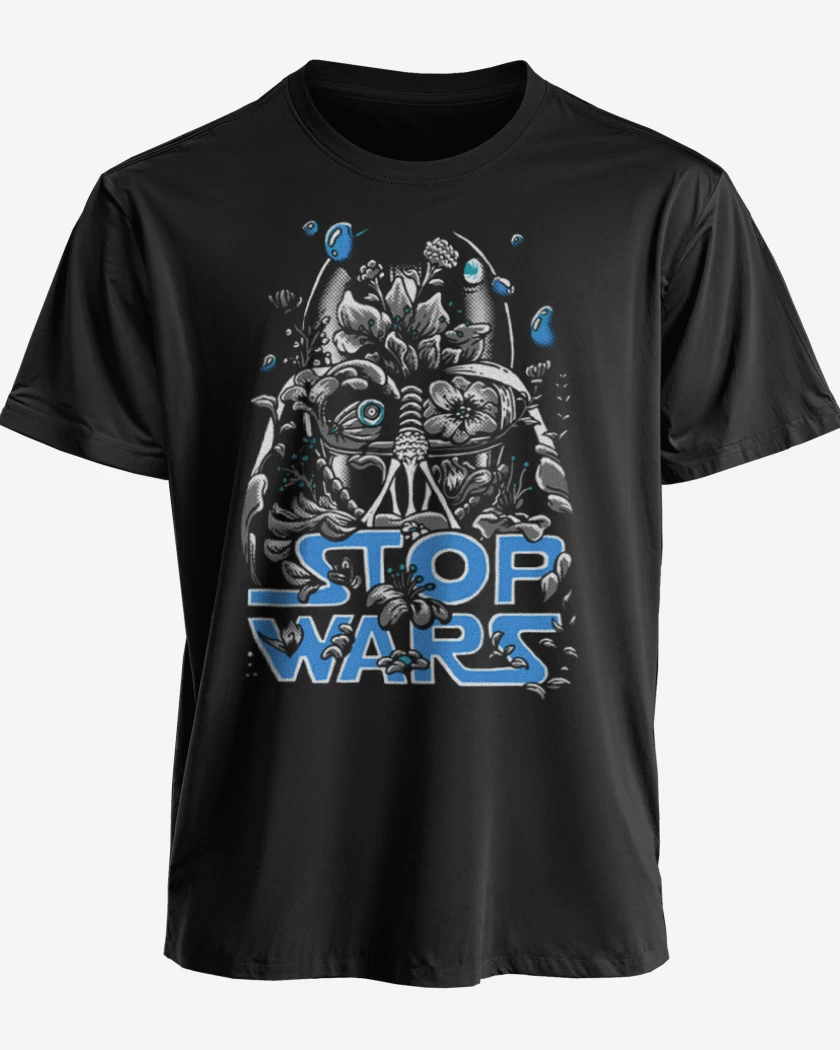 Polera premium Negro de Stop Wars 2