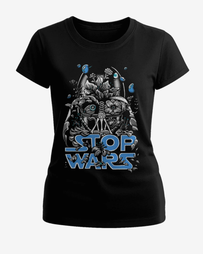 Polera de Mujer Negro de Stop Wars 2