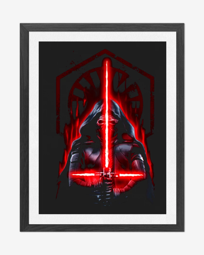 Cuadro decorativo Negro de Kylo full color