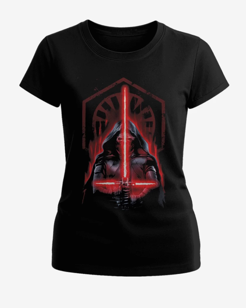 Polera de Mujer Negro de Kylo full color