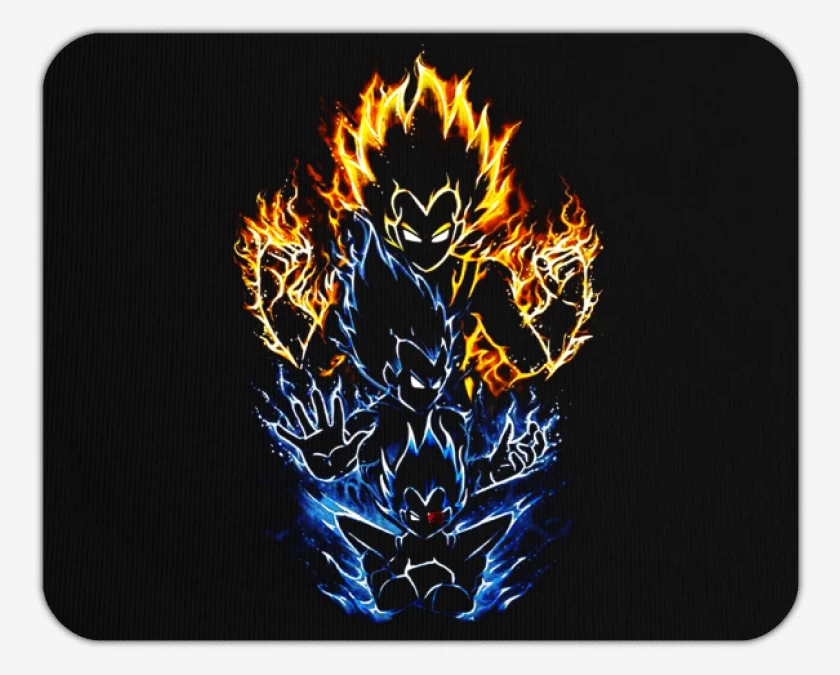 Mousepad Negro de Vegetas