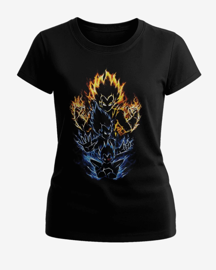 Polera de Mujer Negro de Vegetas