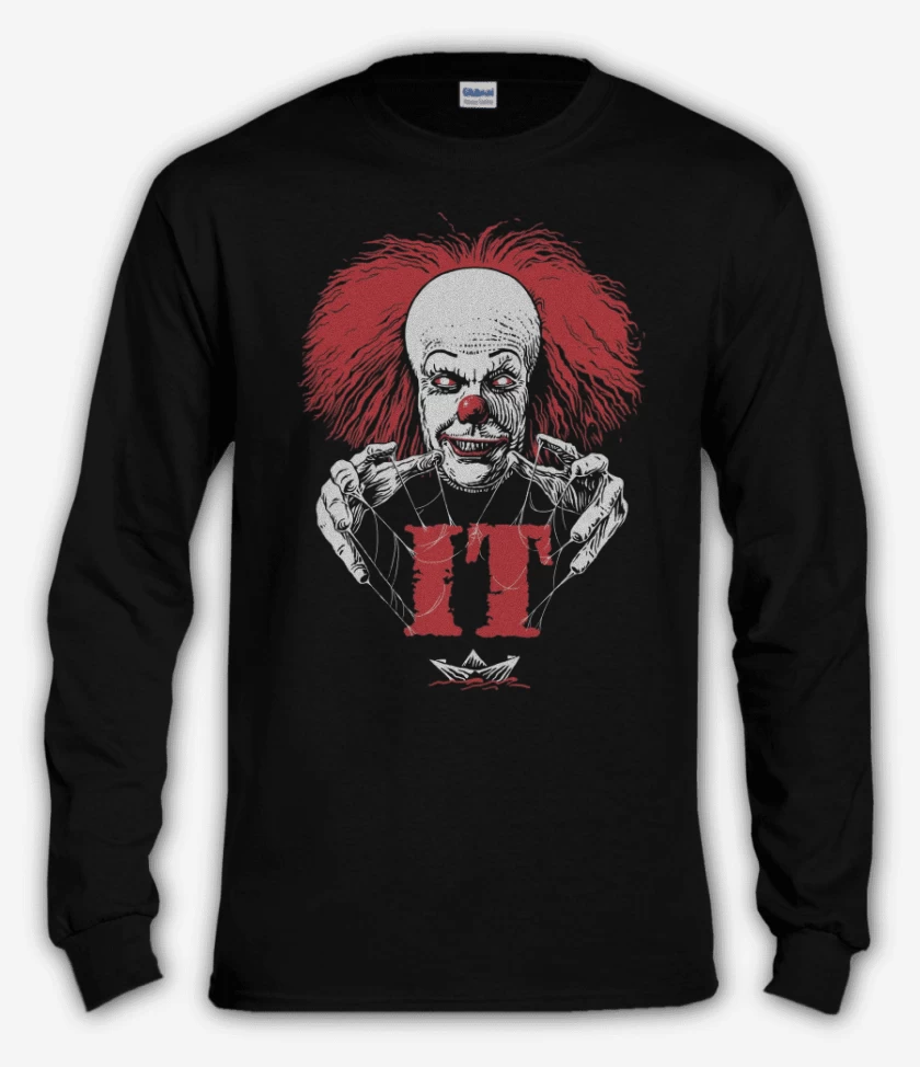 Polera manga larga Negro de Pennywise