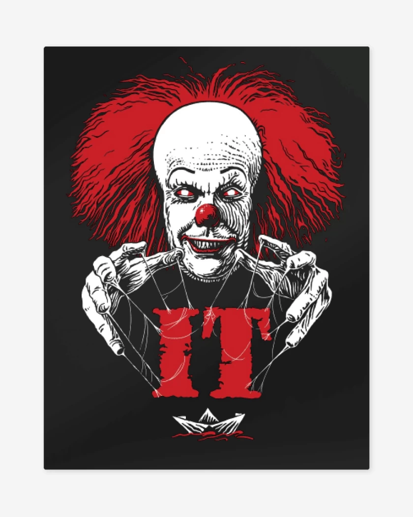 Print metalico Negro de Pennywise