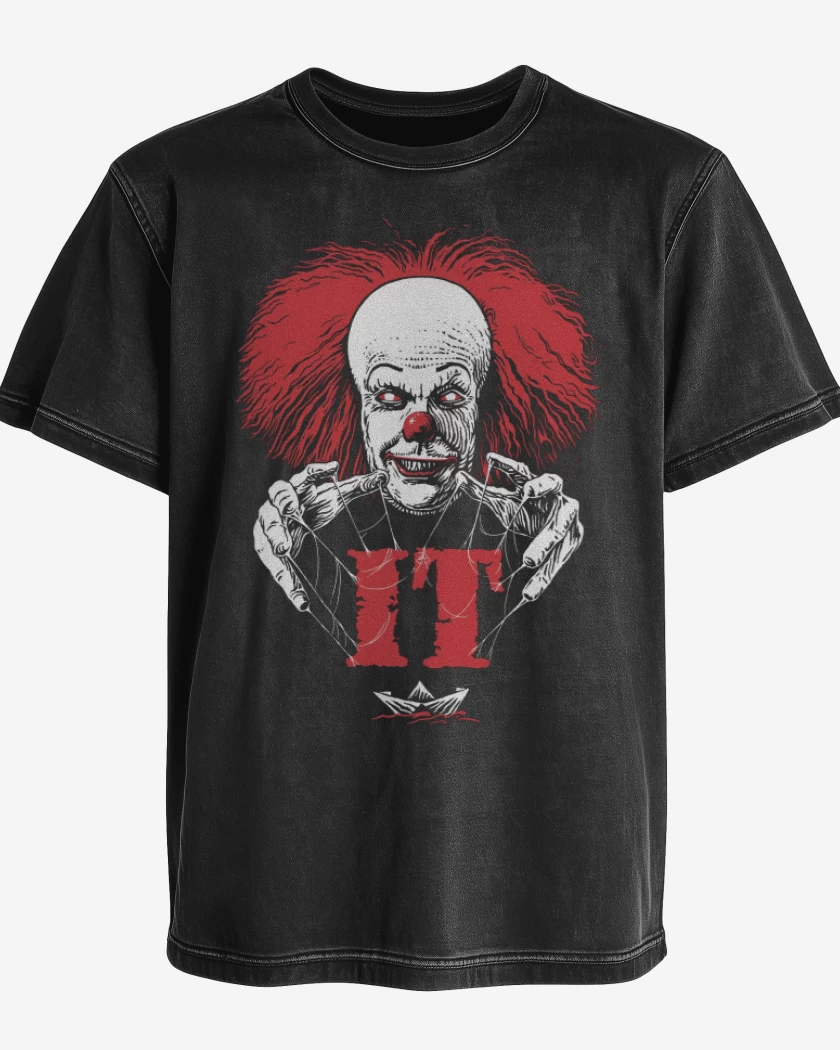 Polera desgastada Negro de Pennywise