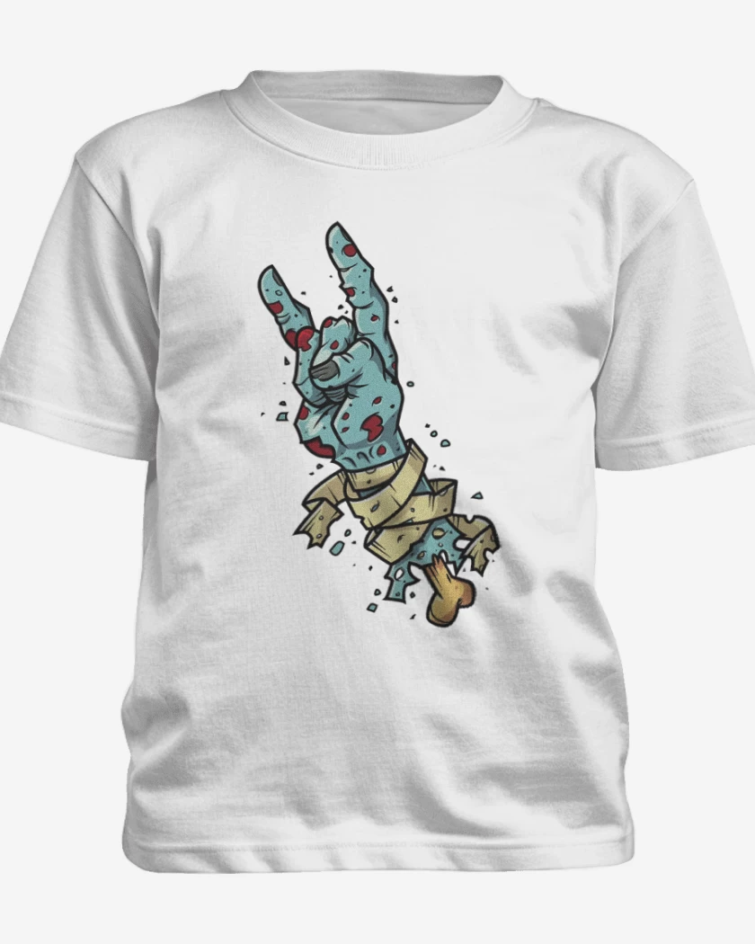 Polera de niño Blanco de Rock zombie