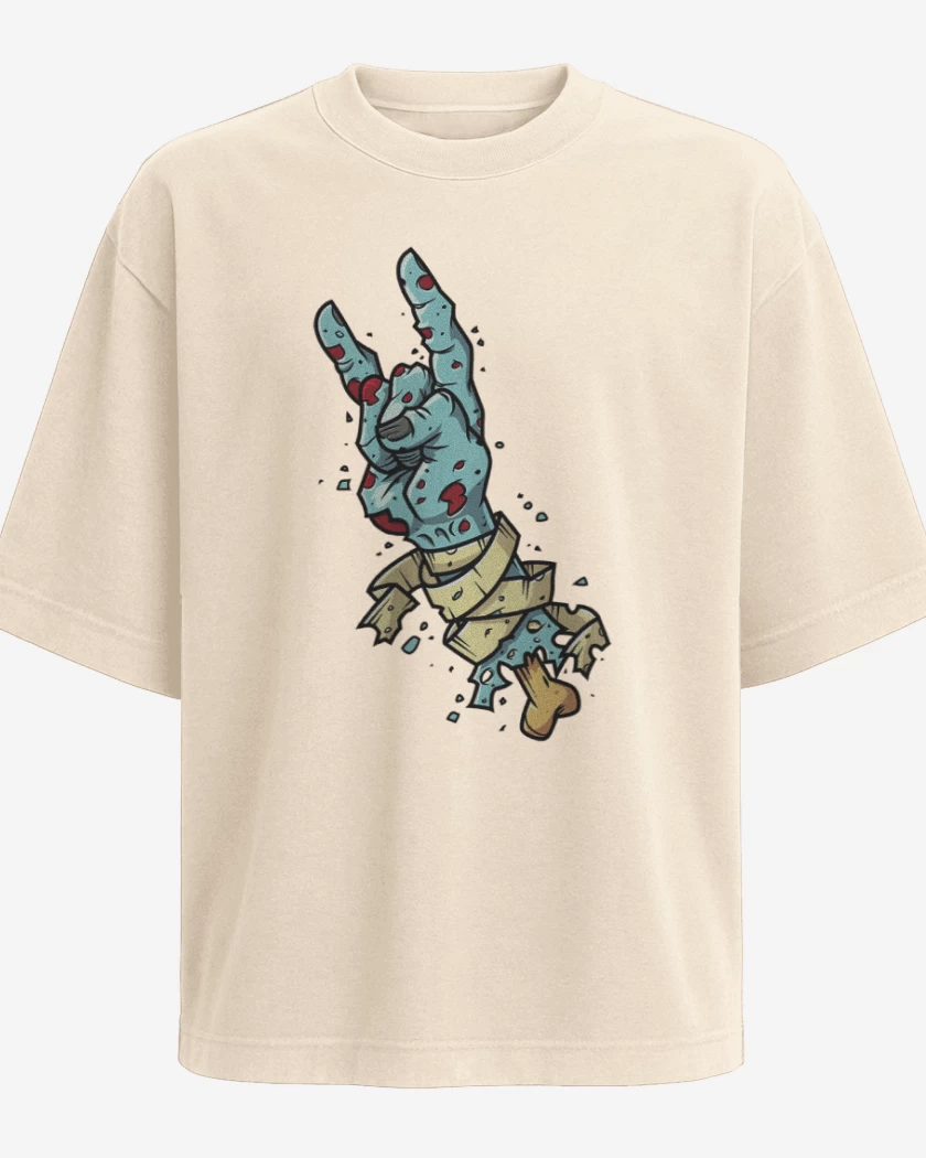 Polera Oversize Rock zombie