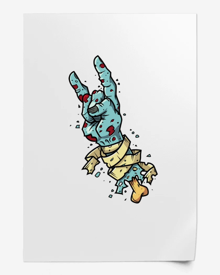 Print Rock zombie