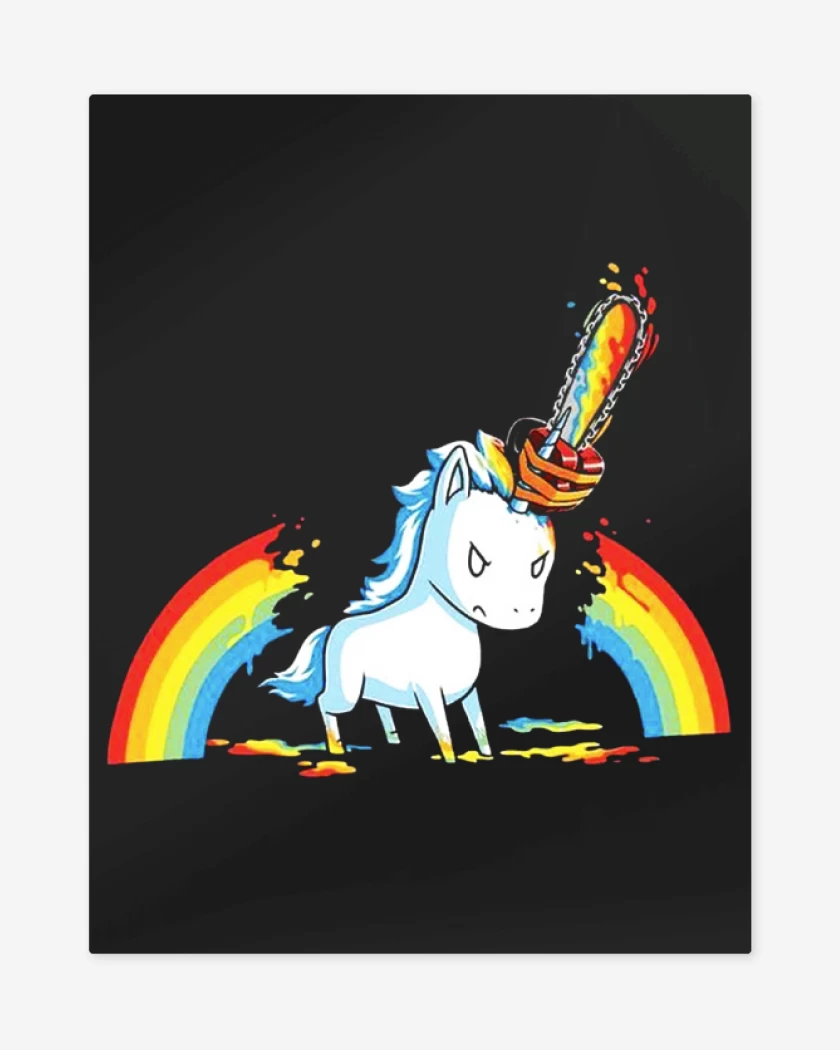 Print metalico Negro de Angry poni