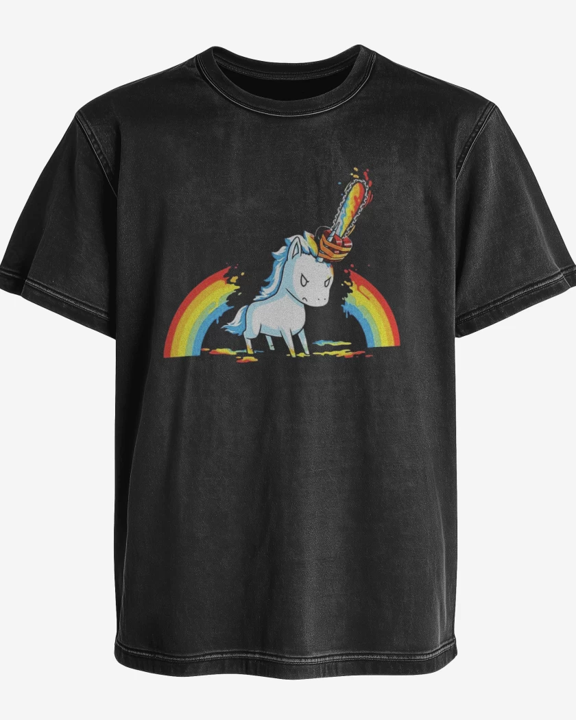 Polera desgastada Negro de Angry poni