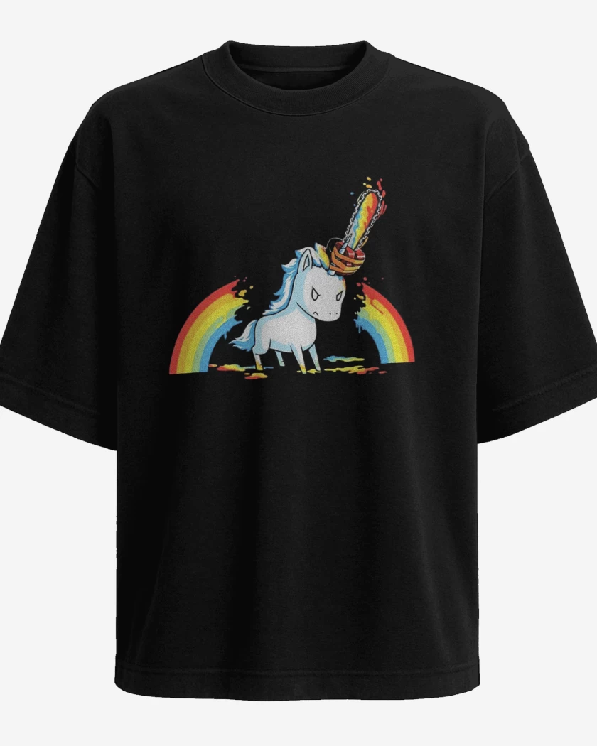 Polera Oversize Negro de Angry poni