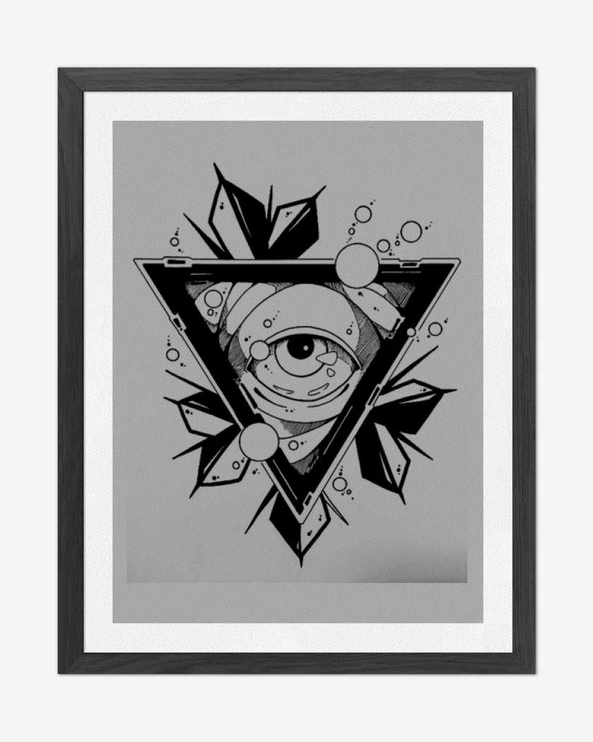 Cuadro decorativo Gris Melange de Ojo 
