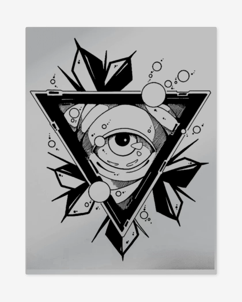 Print metalico Gris Melange de Ojo 