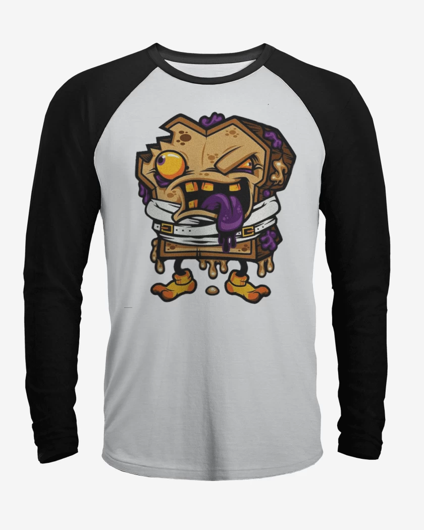 Polera Raglan Blanco / Negro de Sanguche