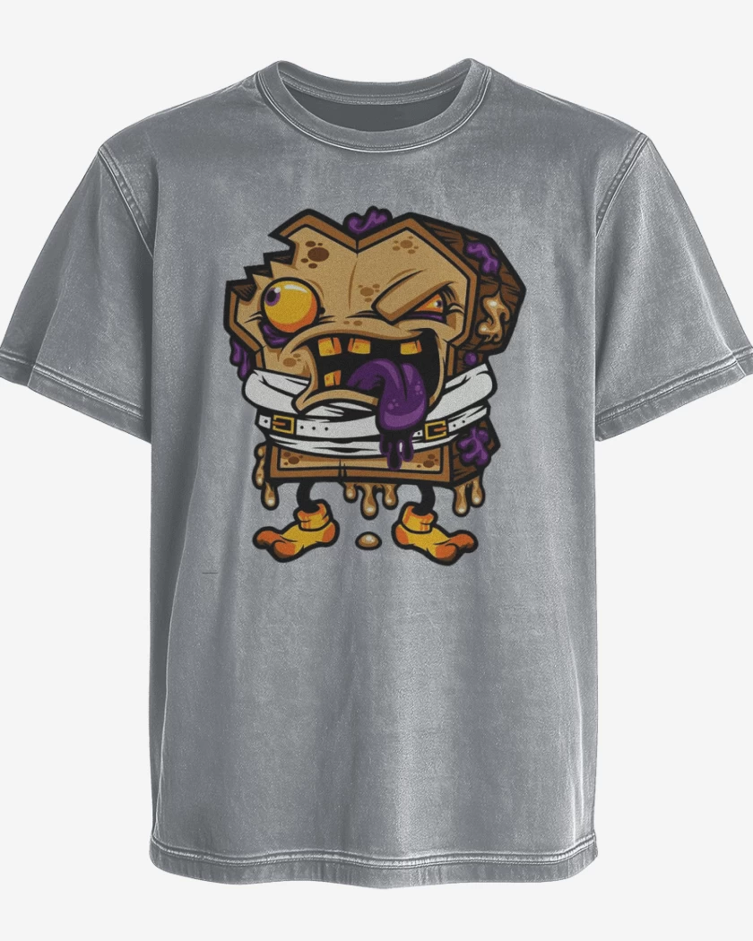 Polera desgastada Gris Melange de Sanguche