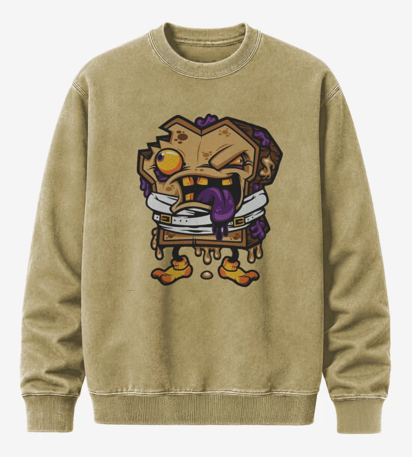 Poleron Polo Acid Wash Beige de Sanguche