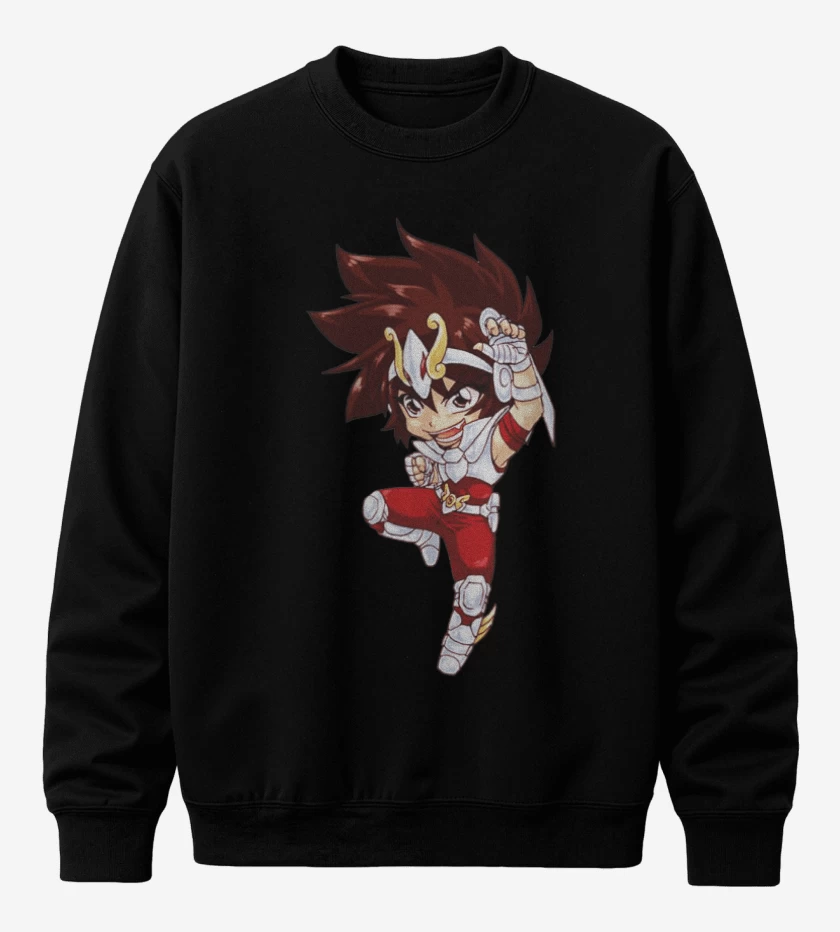 Poleron polo Negro de Seiya full color