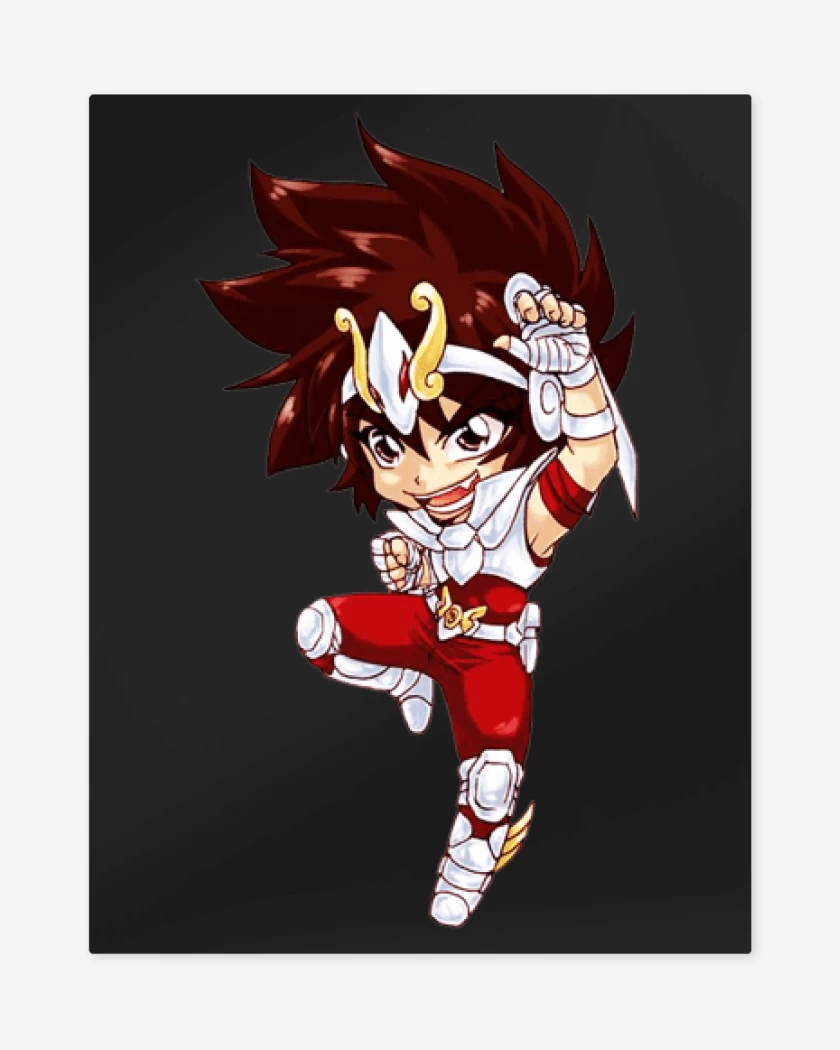 Print metalico Negro de Seiya full color