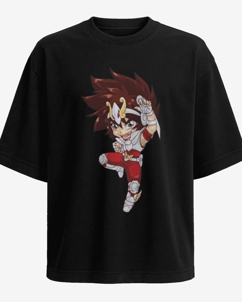 Polera Oversize Negro de Seiya full color
