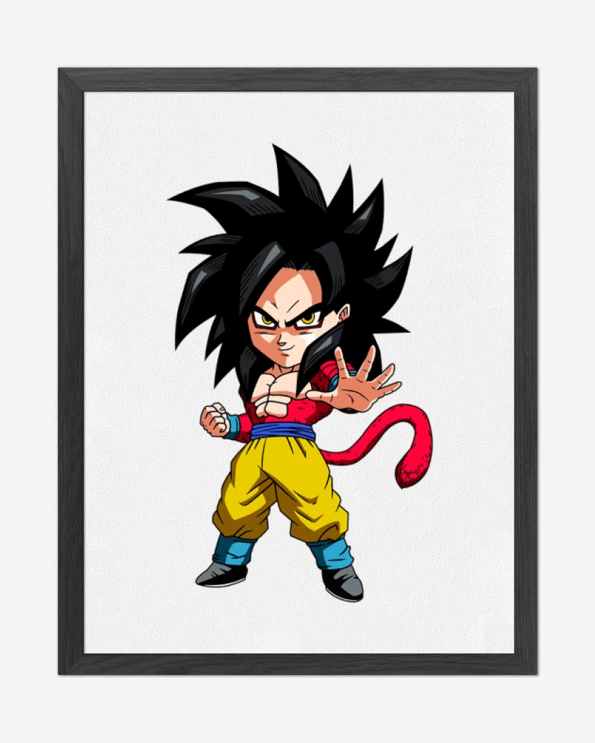 Cuadro decorativo Blanco de Goku fase 4