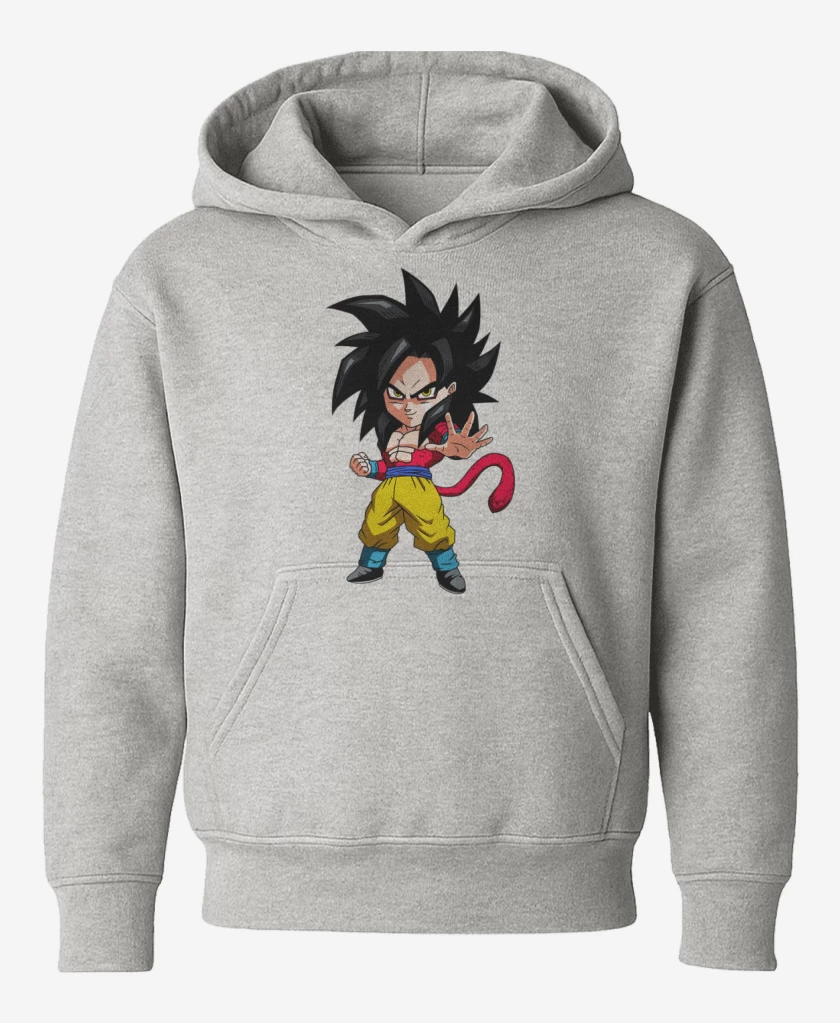 Poleron de niño Gris Melange de Goku fase 4