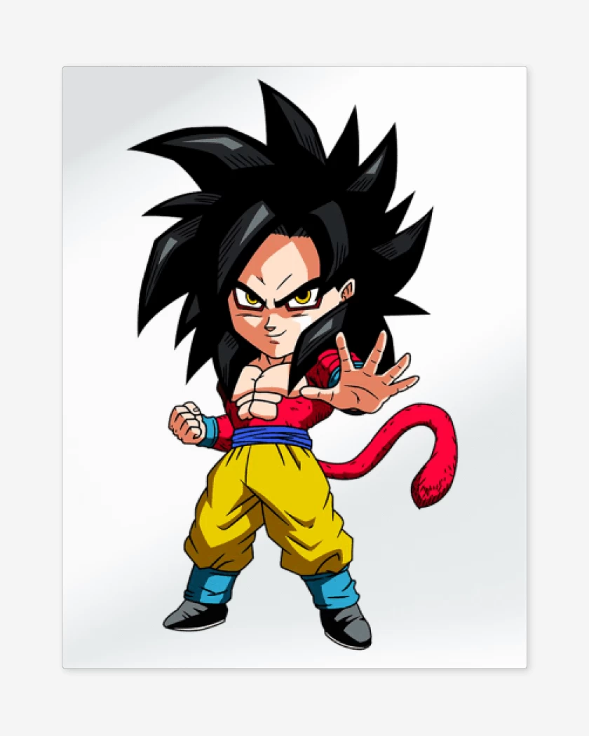 Print metalico Blanco de Goku fase 4