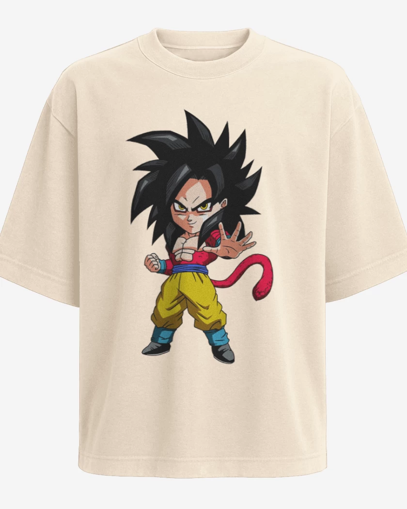 Polera Oversize Beige de Goku fase 4