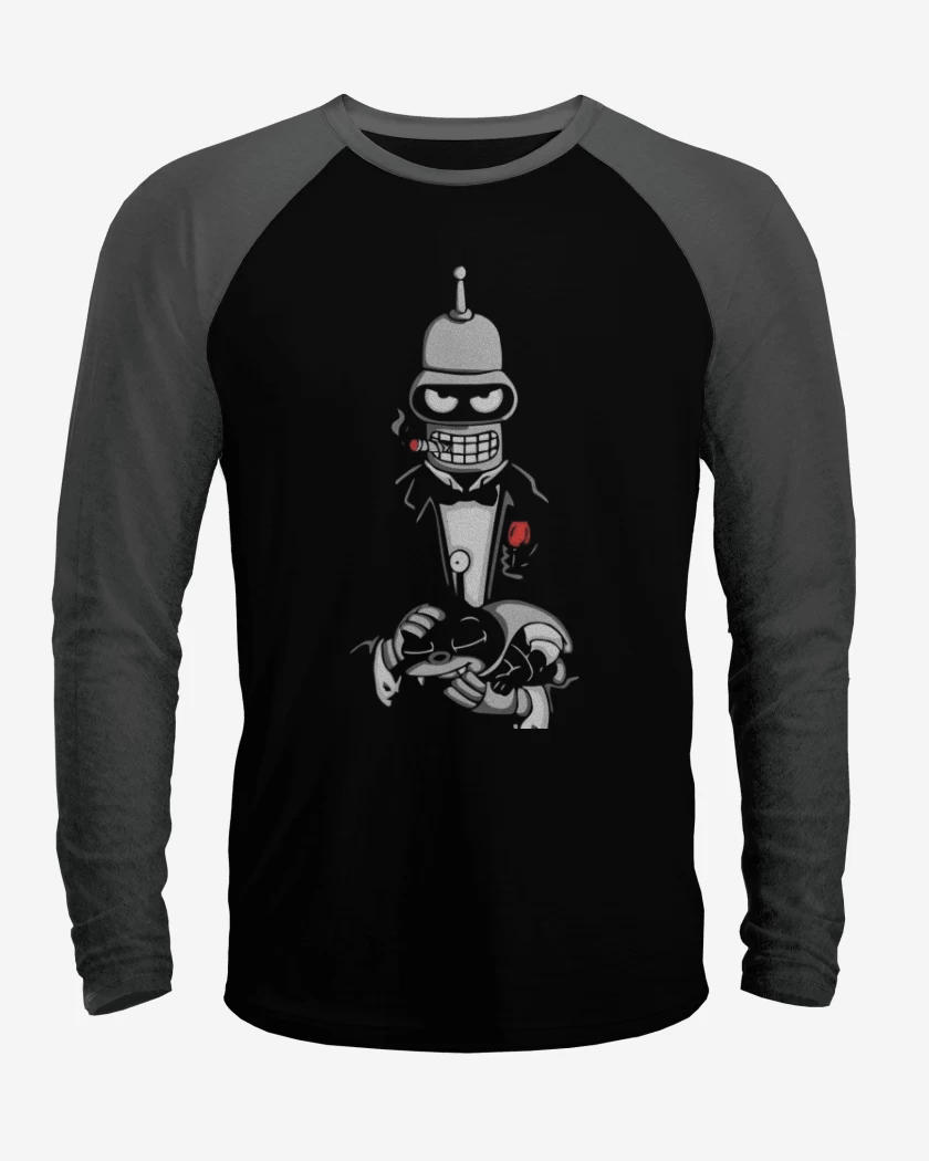 Polera Raglan Negro / Negro Heather de The bender