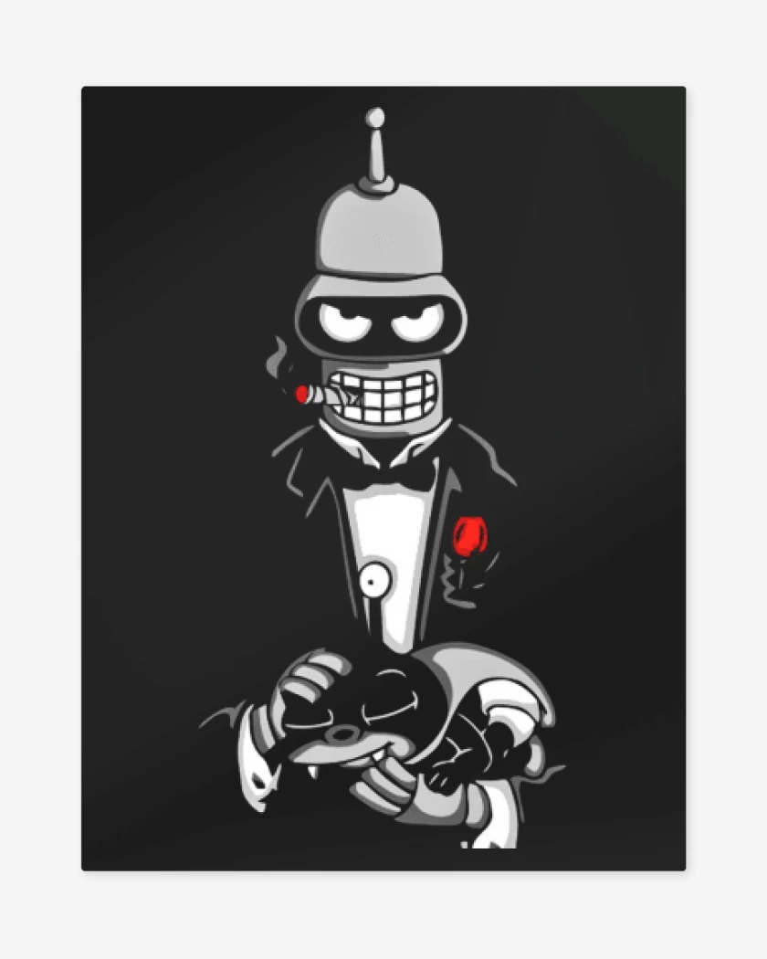 Print metalico Negro de The bender