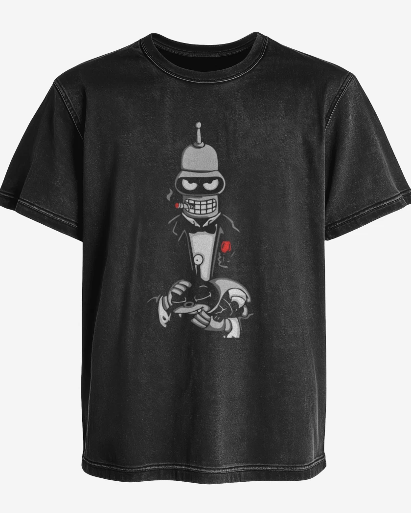 Polera desgastada Negro de The bender