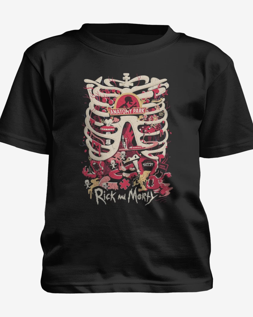 Polera de niño Negro de anatomy park 2
