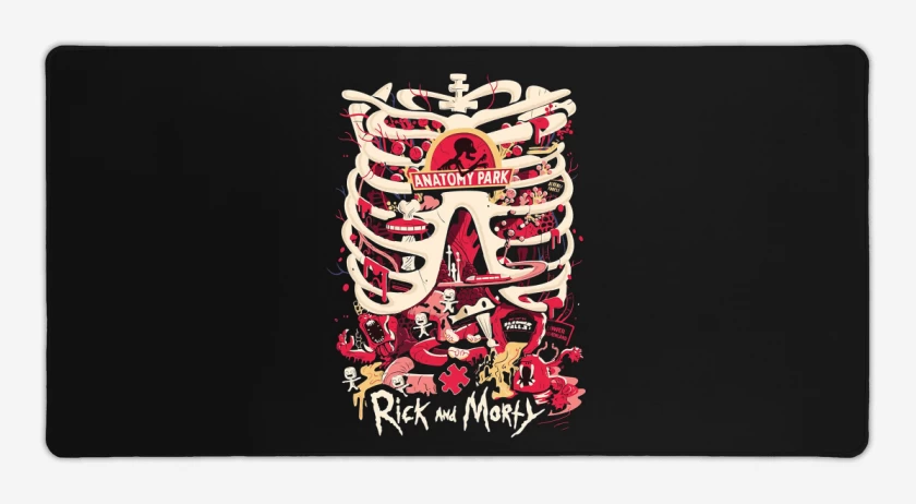 Mouse pad Gamer Negro de anatomy park 2